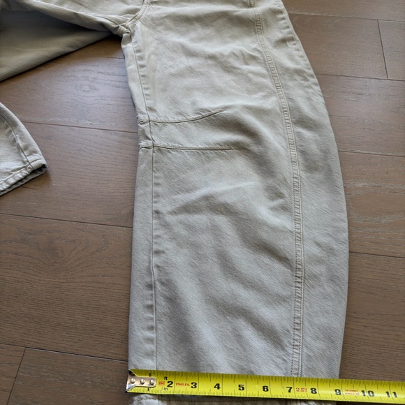 We The Free Free People Women’s Barrel Pants 26 Faded Light Gray - Picture 8 of 11